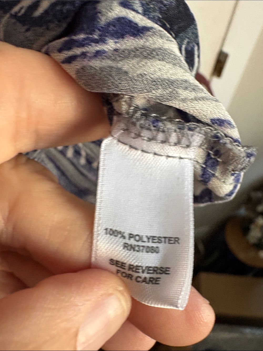 Cato Purple and Blue Crinkled Button-Front Blouse - Picture 6 of 7